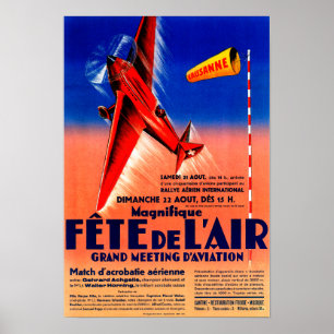 Luftshow mit Haryse Hilsz Werbeposte Poster