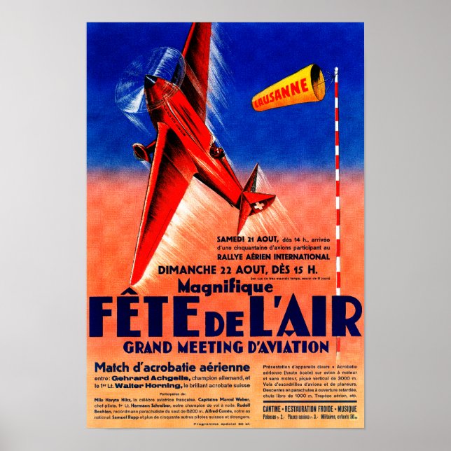 Luftshow mit Haryse Hilsz Werbeposte Poster (Vorne)