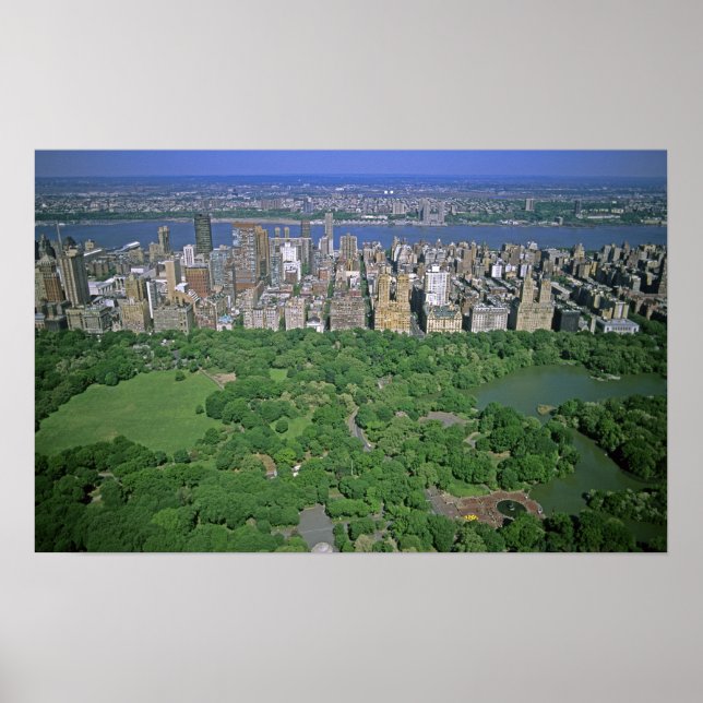 Luftsicht auf den Central Park und die Westseite Poster (Vorne)