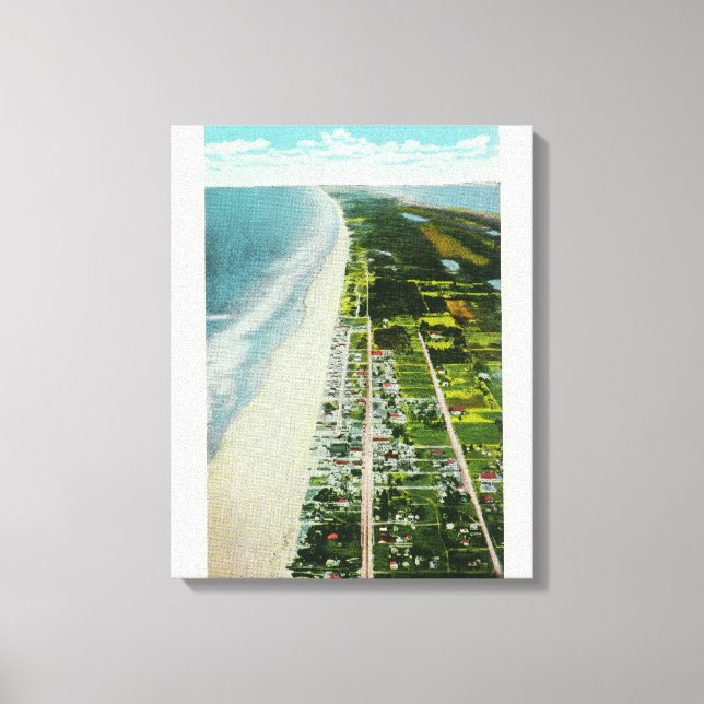 Luftsicht auf den Strand Leinwanddruck (Vorderseite)