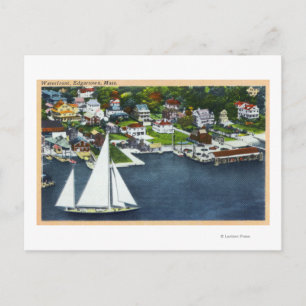 Luftsicht auf die Wasserfront 2 Postkarte