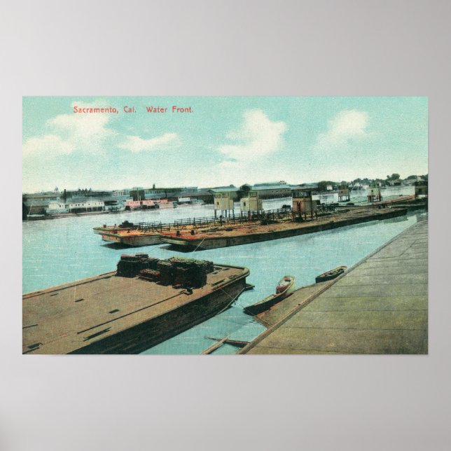 Luftsicht auf die Wasserfront 3 Poster (Vorne)