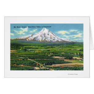 Luftsicht auf Hood River Valley and Mountain