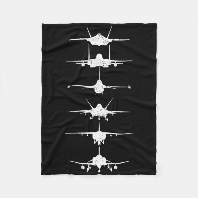 Luftstreitkräfte Kampfjets F-4 F-111 F-15 F-16 F-2 Fleecedecke (Vorderseite)