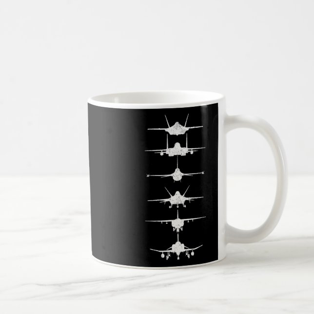 Luftstreitkräfte Kampfjets F-4 F-111 F-15 F-16 F-2 Kaffeetasse (Rechts)