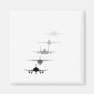 Luftstreitkräfte Kampfjets F-4 F-111 F-15 F-16 F-2 Magnet