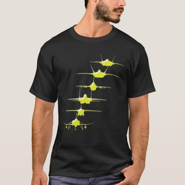 Luftstreitkräfte Kampfjets F-4 F-111 F-15 F-16 F-2 T-Shirt (Vorderseite)