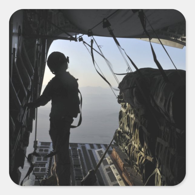 Luftstreitkräfte Quadratischer Aufkleber (Vorderseite)