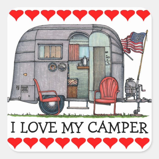 Luftstrom Quadratischer Aufkleber (Vorderseite)