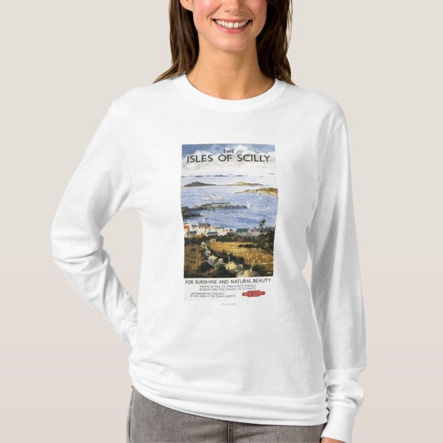 Luftszene des Stadt-und Dock-Eisenbahn-Plakats T-Shirt (Vorderseite)
