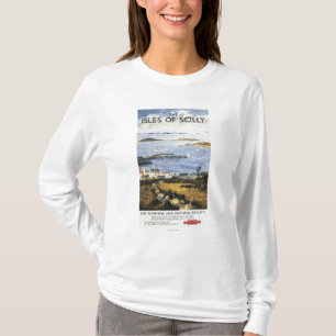 Luftszene des Stadt-und Dock-Eisenbahn-Plakats T-Shirt