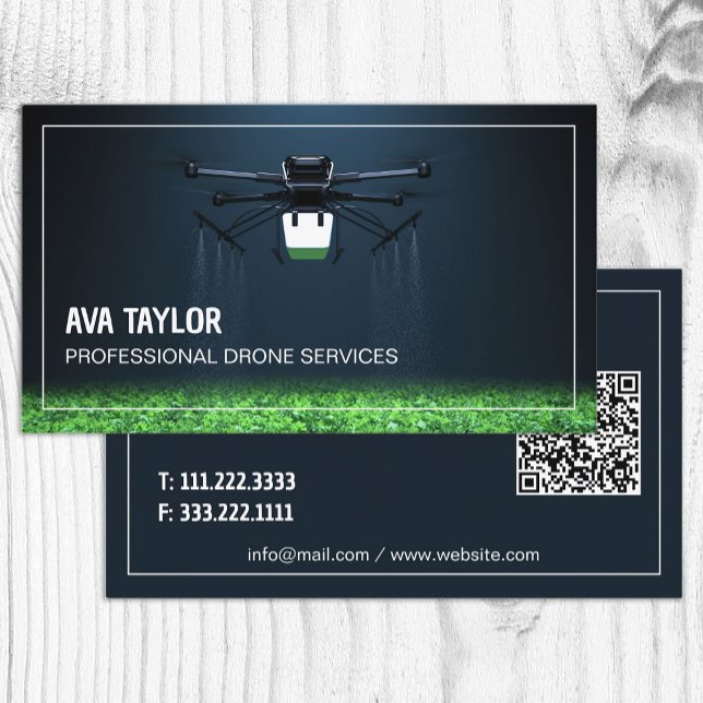 Lufttrommel UAV Custom QR Visitenkarte (UAV Custom QR Business Cards)