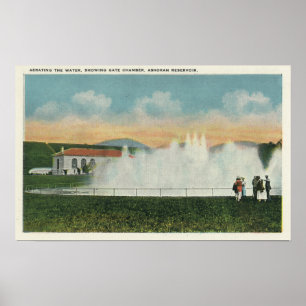 Lüftung des Wassers an Ashokan Reservoir Poster