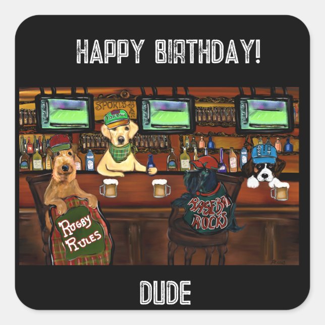 LUFTVERKEHR & FREUNDE Postkarte Quadratischer Aufkleber (Vorderseite)