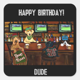 LUFTVERKEHR & FREUNDE Postkarte Quadratischer Aufkleber