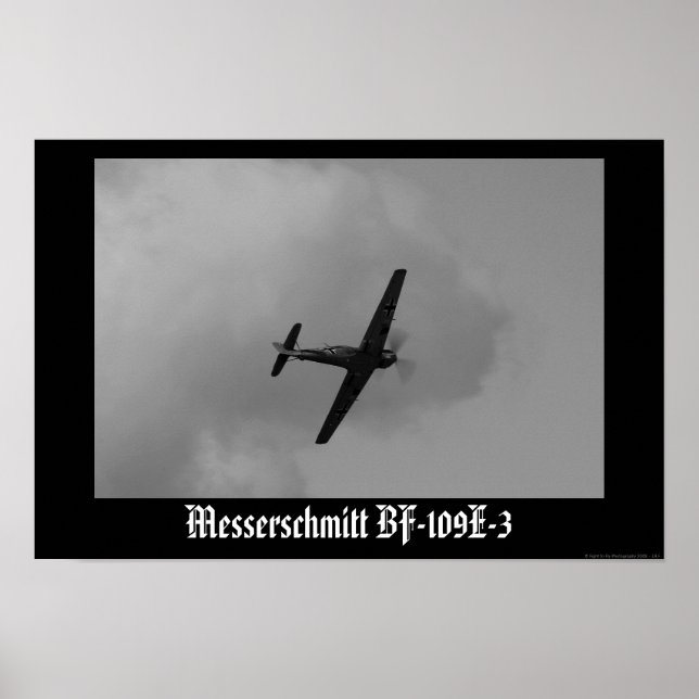 Luftwaffe Bf-109 E-3 Poster (Vorne)