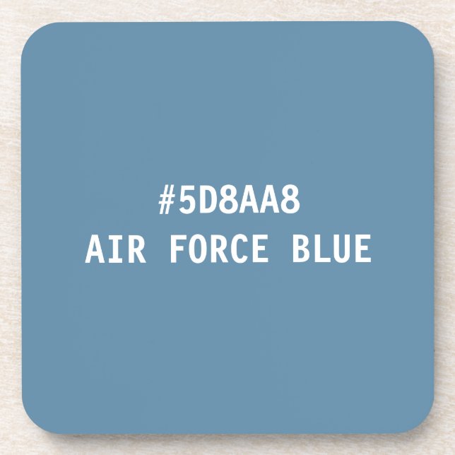 Luftwaffe Blau Hex Farbcode Untersetzer Set (Vorderseite)