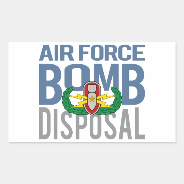 Luftwaffe EOD Senior Rechteckiger Aufkleber (Vorderseite)