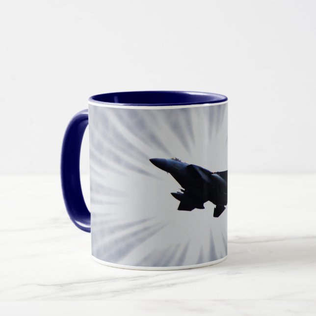 Luftwaffe F 15 Fighter Jet Art Tasse Cup (Vorderseite Links)