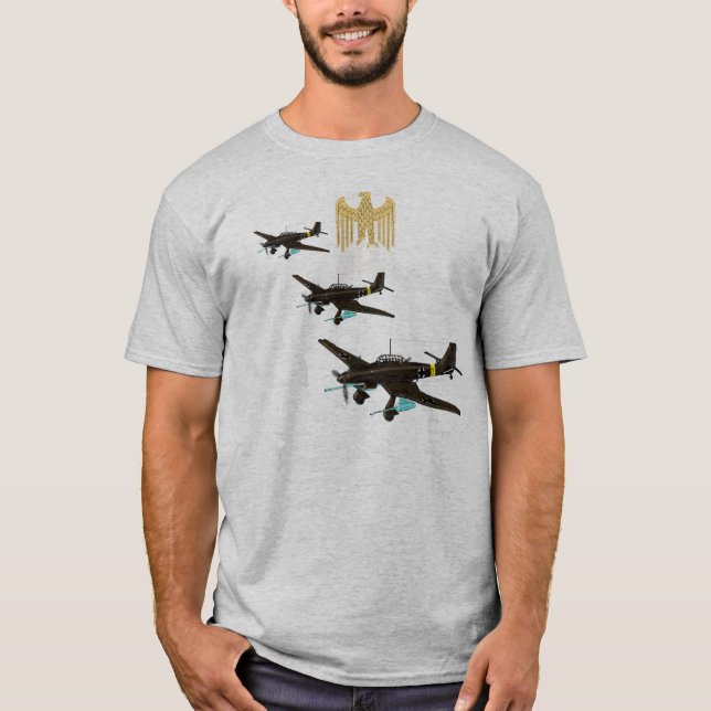Luftwaffe-Insignien über Stuka T-Shirt (Vorderseite)