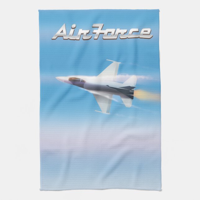 Luftwaffe-Jet-Poster Geschirrtuch (Vertikal)