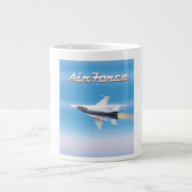 Luftwaffe-Jet-Poster Jumbo-Tasse (Vorderseite)