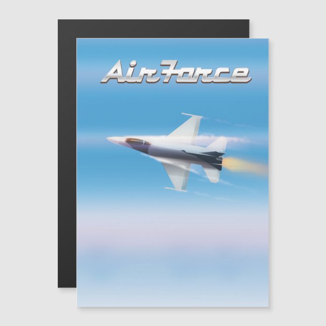 Luftwaffe-Jet-Poster Magnetkarte (Vorne/Hinten)