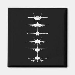 Luftwaffe-Kampfjets F-4 F-111 F-15 F-16 F-22 F- Magnet