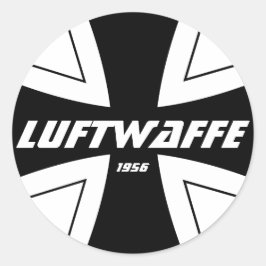 Luftwaffe Klassischer Rundsticker, glänzend Runder Aufkleber