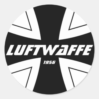 Luftwaffe Klassischer Rundsticker, glänzend Runder Aufkleber