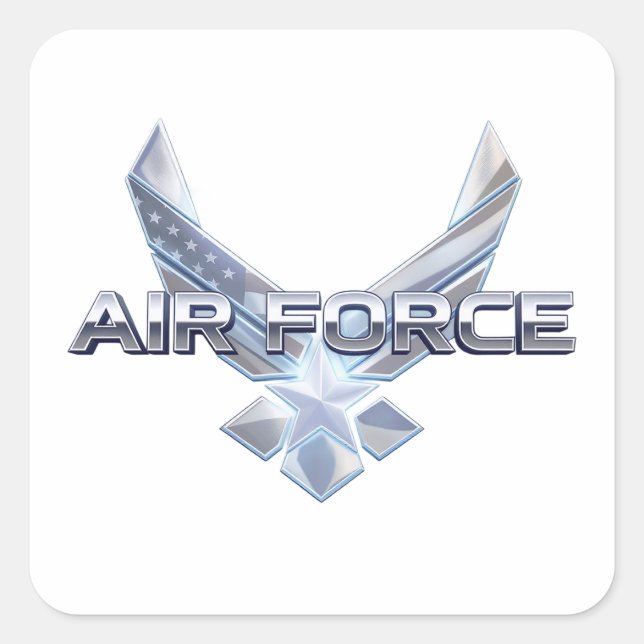 Luftwaffe (USAF) Quadratischer Aufkleber (Vorderseite)