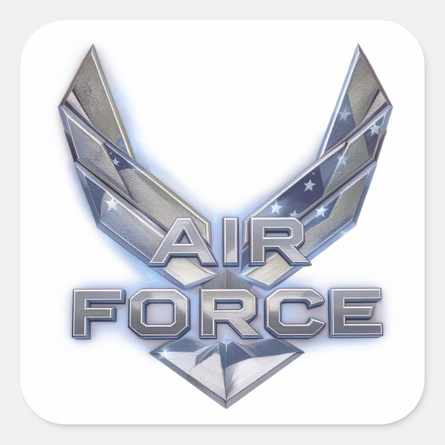 Luftwaffe (USAF) Quadratischer Aufkleber (Vorderseite)