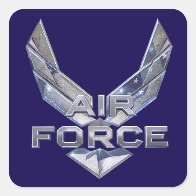 Luftwaffe (USAF) Quadratischer Aufkleber (Vorderseite)