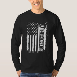 Luftwaffe Vereinte Staaten beängstigend US-Flagge T-Shirt