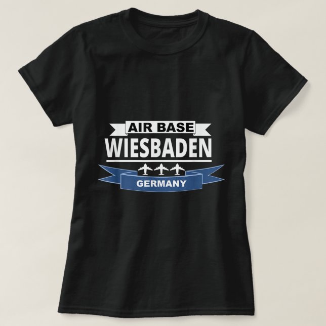 Luftwaffe Wiesbaden Deutschland US Luftwaffe T-Shirt (Design vorne)