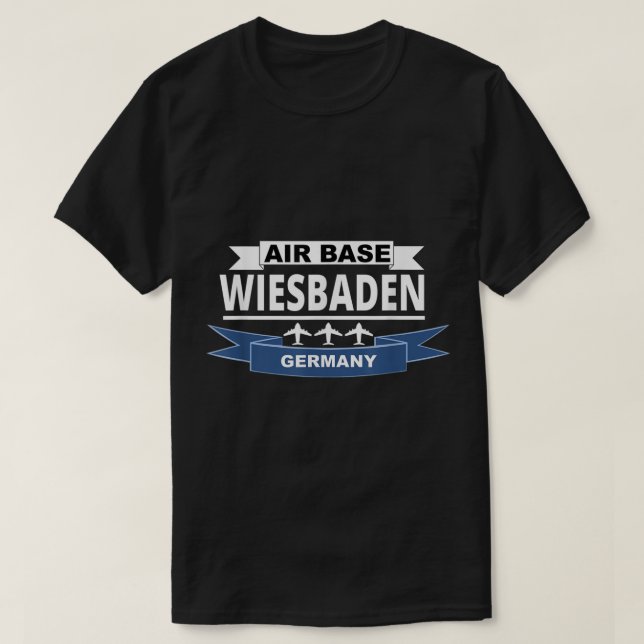 Luftwaffe Wiesbaden Deutschland US Luftwaffe T-Shirt (Design vorne)
