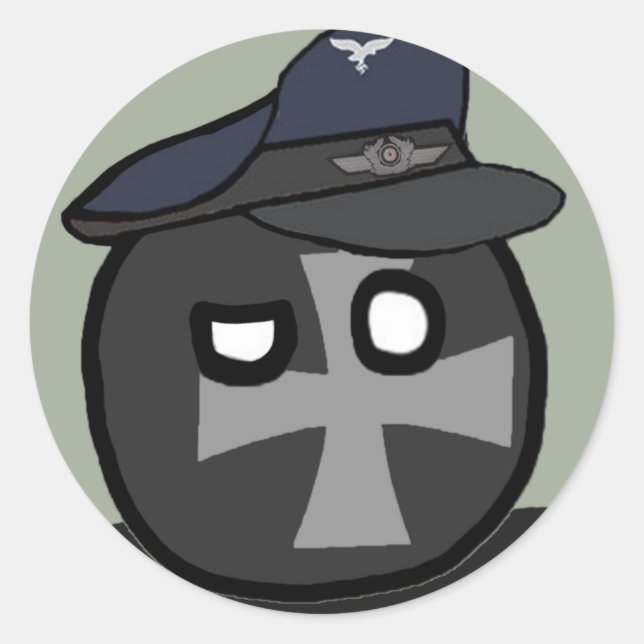 LuftwaffeBall - Polandball Runder Aufkleber (Vorderseite)