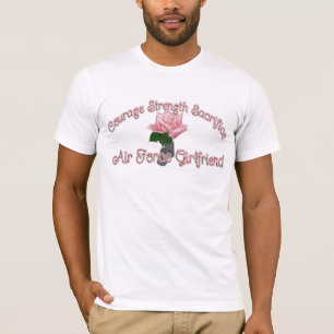 Luftwaffen-Freundin-Mut-Stärken-Opfer T-Shirt