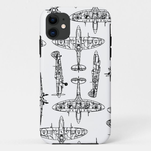 luftwaffen-GeschichtsFlugzeug des Spitfire-iphone5 Case-Mate iPhone Hülle (Rückseite)