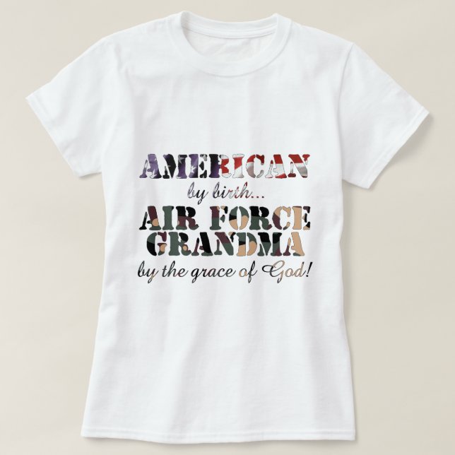 Luftwaffen-Großmutter-Gnade Gottes T-Shirt (Design vorne)