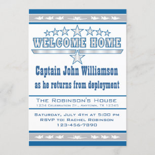 Luftwaffen-willkommene Zuhause-Einladung Einladung