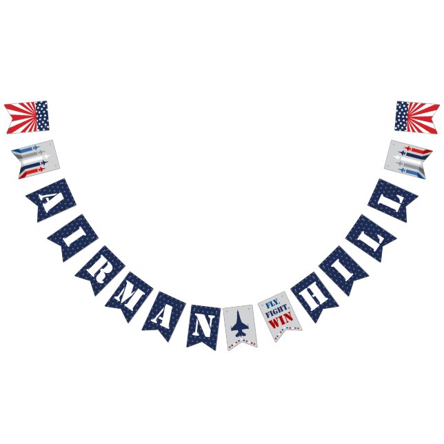 Luftwaffenfähiges militärisches Party Kämpfer Jet  Wimpelkette (Alle)