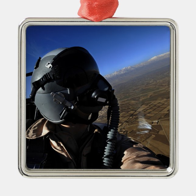 Luftwaffenfotograf der USA Silbernes Ornament (Vorne)