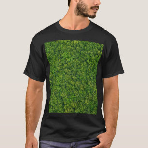 Luftwaldansicht, oberste Ansicht, kopierender Raum T-Shirt