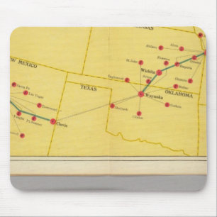 Luftweg von Los Angeles nach Columbus Mousepad