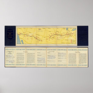 Luftweg von Los Angeles nach Columbus Poster