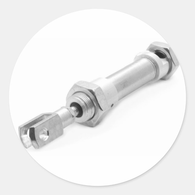 Luftzylinder Runder Aufkleber (Vorderseite)