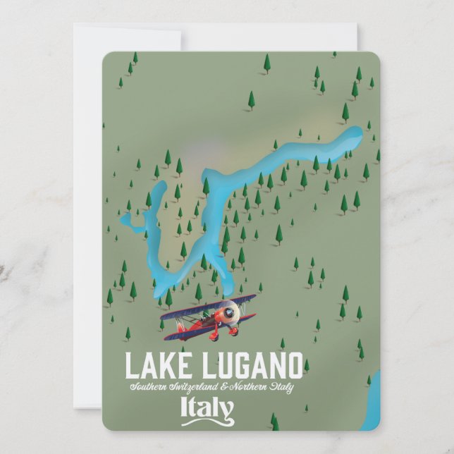 Luganersee - Schweiz Reiseplakat (Vorderseite)