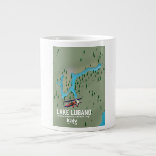 Luganersee - Schweiz Reiseplakat Jumbo-Tasse