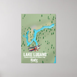 Luganersee - Schweiz Reiseplakat Leinwanddruck